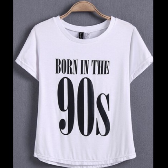 Born In The 90’s white shirt - Picture 1 of 1